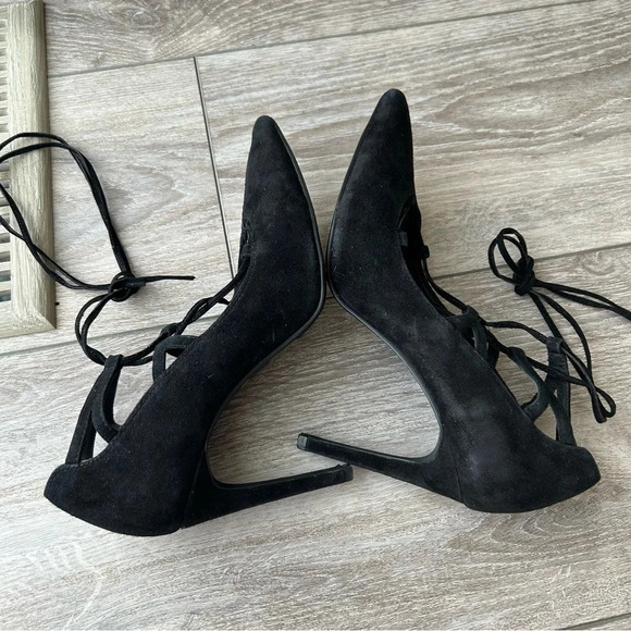 Jeffrey Campbell Brielle  Lace-Up Suede Pump - Picture 12 of 16